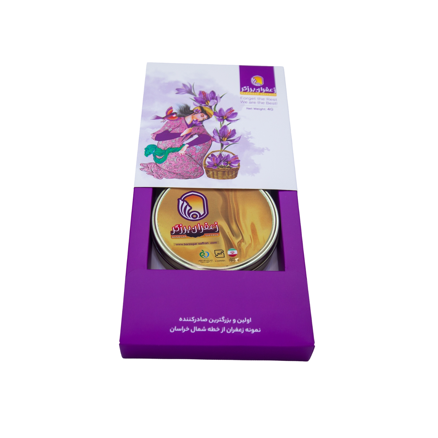 زعفران مینیاتور طلایی 4 گرمی